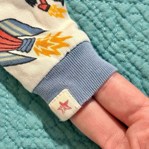 Hatley Bundle of 2 Baby Boys' Jungle Beetles & Rockets Footed Sleeper 3-6 Months - Picture 5 of 12